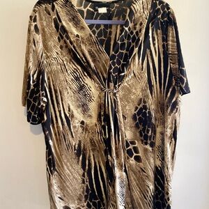 Maggie Barnes Animal Print Blouse